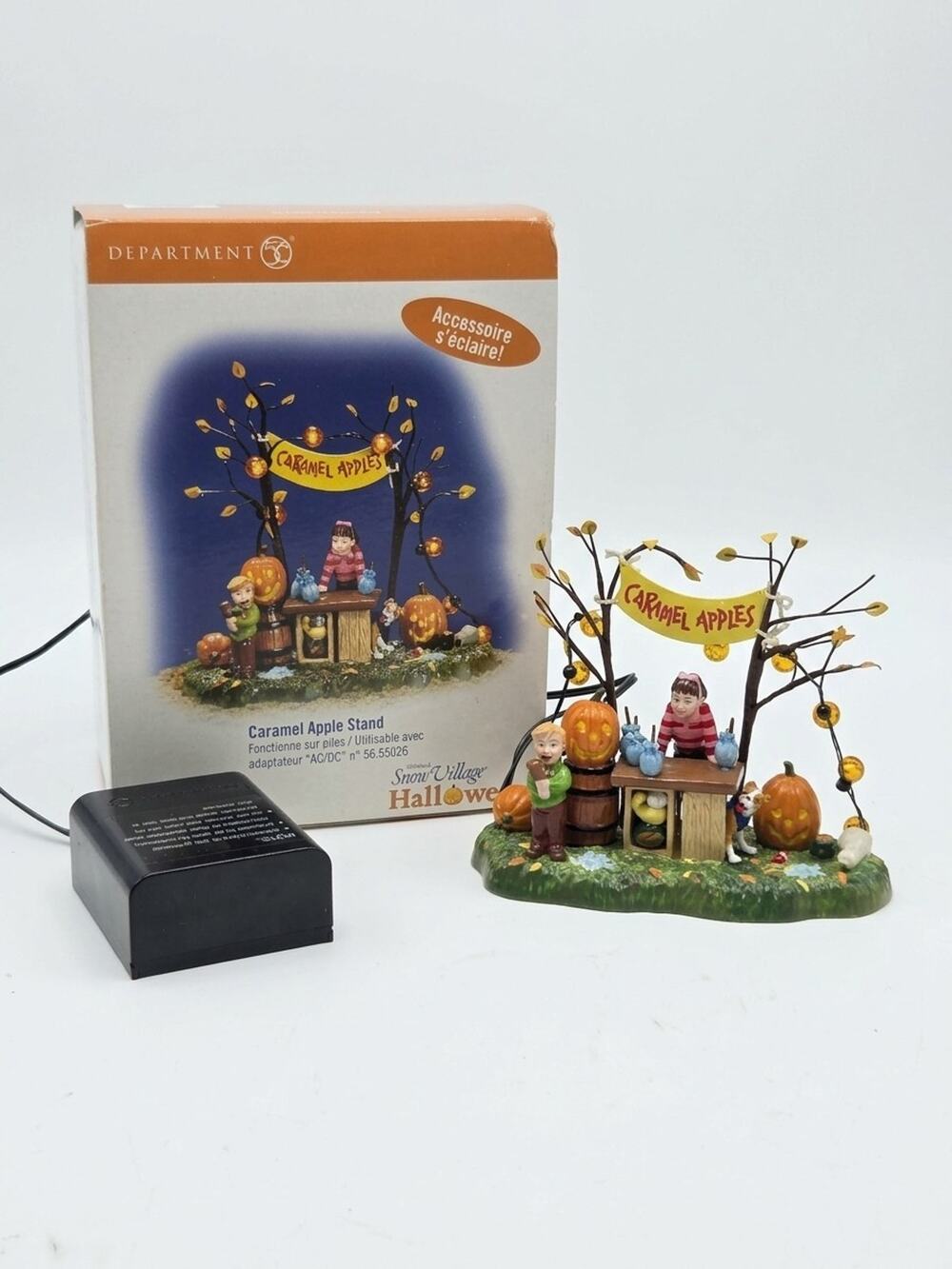 Department 56 Caramel Apple Stand Halloween Village Figurine Boxed